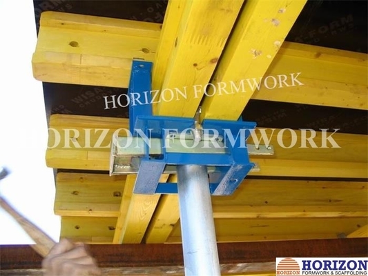 Q235 Steel Slab Formwork Systems Table Head 230*145mm To Clamp Double H20 Beams